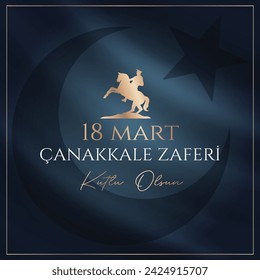 18 mart Çanakkale Zaferi kutlu olsun. (Çanakkale, Türkiye) Übersetzung: Happy 18 March Çanakkale Victory (Canakkale, Türkei) 