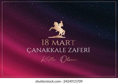 18 mart Çanakkale Zaferi kutlu olsun. (Çanakkale, Türkiye) Übersetzung: Happy 18 March Çanakkale Victory (Canakkale, Türkei) 