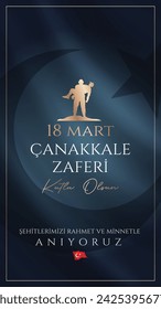 18 Mart Çanakkale Zaferi kutlu olsun. Traducción: Feliz 18 de Marzo Victoria de Çanakkale (Canakkale, Turquía) 