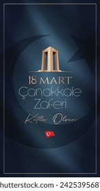 18 Mart Çanakkale Zaferi kutlu olsun. Traducción: Feliz 18 de Marzo Victoria de Çanakkale (Canakkale, Turquía) 