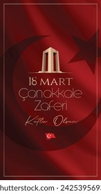 18 Mart Çanakkale Zaferi kutlu olsun. Traducción: Feliz 18 de Marzo Victoria de Çanakkale (Canakkale, Turquía) 