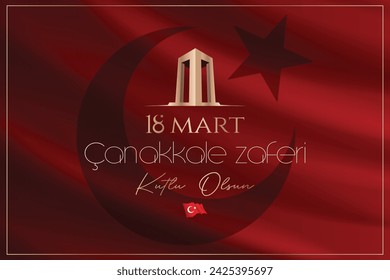 18 mart Çanakkale Zaferi kutlu olsun. (Çanakkale, Türkiye) Übersetzung: Happy 18 March Çanakkale Victory (Canakkale, Türkei) 