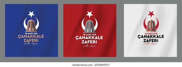 18 mart Çanakkale zaferi kutlu olsun.
design for social media. Translation: Happy 18 March Çanakkale Victory.