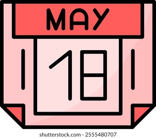 18 May Filled Style Icon Design