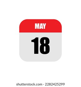 18 may icon with white background