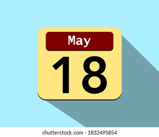 18 May - Vector art of an icon of a calendar