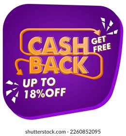 18% off money post promotion vector design template