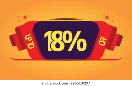 UP TO 18% OFF Super Sale. Social media banner design.