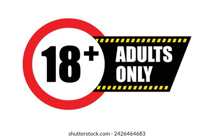 Adult content badge Royalty Free Stock SVG Vector and Clip Art