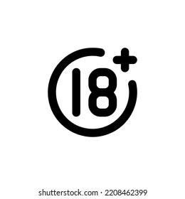 18 Plus Age Restriction Sign Under Stock Vector (Royalty Free ...