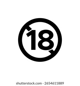 18 Ícone Plus Definido para Rótulos de Restrição de Conteúdo