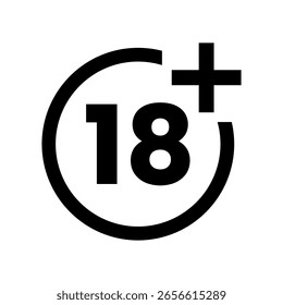 18 Plus Icon Set for Content Restriction Labels