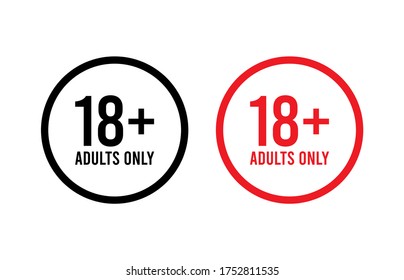 18 plus Symbol im trendigen, flachen Stil einzeln auf dem Hintergrund.18 plus Symbol Seite Symbol für Ihre Website Design 18 plus.