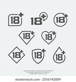 18 plus logo bundle, 18 plus logo bundle set