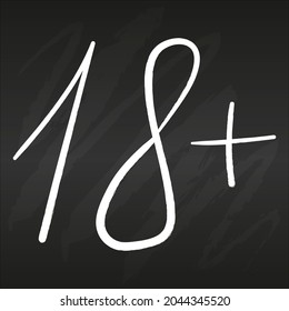 18 más inicio de sesión en estilo plano de moda sobre fondo de pizarra negra Símbolo para el diseño de su sitio web, aplicación, ilustración de la interfaz de usuario EPS10