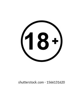 Plus 18 Movie Symbol Icon Vector Stock Vector (Royalty Free) 1521205613