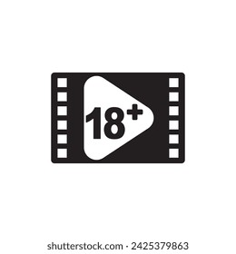 18 plus symbol logo icon, vector illustration design