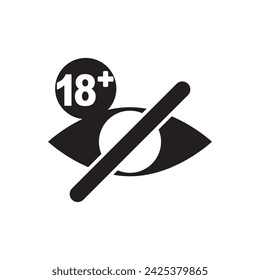 18 Plus Symbol Logo Symbol, Vektor-Illustration Design