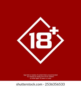 18 plus vector logo, 18 plus icon
