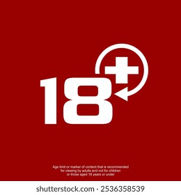 18 plus vector logo, 18 plus icon