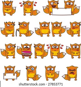 18 smiley foxes individually grouped for easy copy-n-paste. (3)