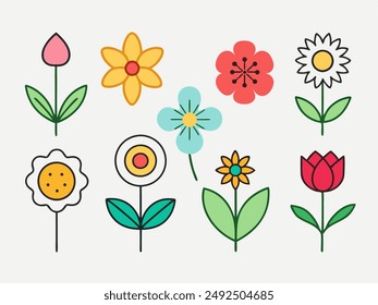 18 Species of colorful flowers