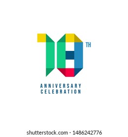 18 th Anniversary Celebration Vector Template Design Illustration