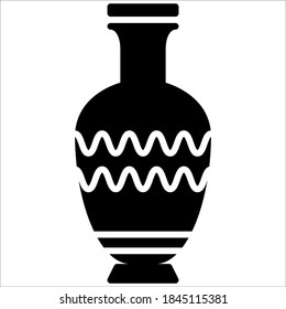 18. Vase flower icon. Element of furniture for mobile app and web sites. Vector illustration isolated on a white background. Premium quality symbol.