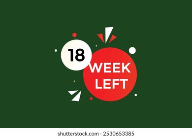 18 week left, icon, stile, timer, countdown, clock, time,  background, template,18 week left countdown, sticker, left banner, business, sale, label button
