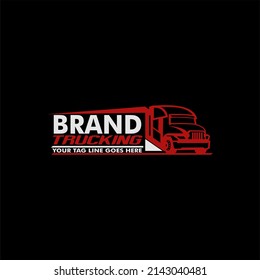 18 wheeler semi truck illustration logo trucks are suitable for companies
logistics, transport delivery, isolated on dark or black background