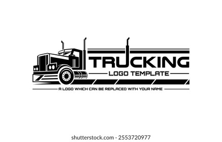 18 wheeler Truck logo template.