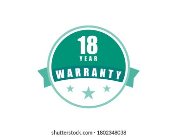 18 Year Warranty image vectors
