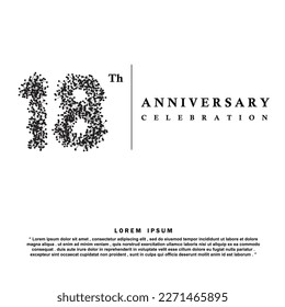 18 Years anniversary celebration 3d vector template design illustration