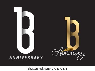 18 years anniversary celebration logo design. Anniversary logo Paper cut letter and elegance golden color isolated on black background, vector design for celebration, invitation card, and greeting