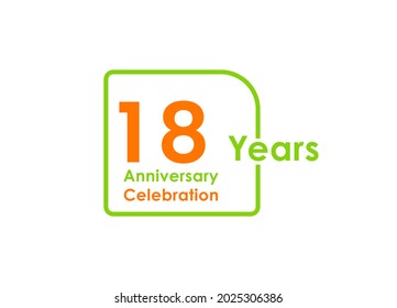 Celebración de 18 años Vector Template Design Illustration