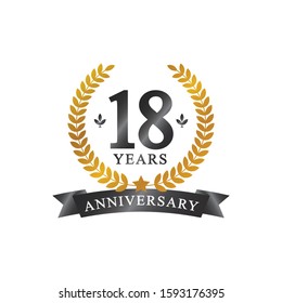 18 years anniversary elegant design