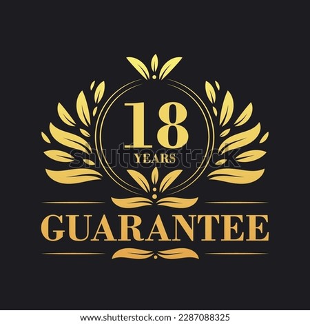 18 Years Guarantee Logo vector,  18 Years Guarantee sign symbol