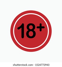  18 Years Old Icon - Vector, Sign and Symbol for Design, Presentation, Website or Apps Elements.