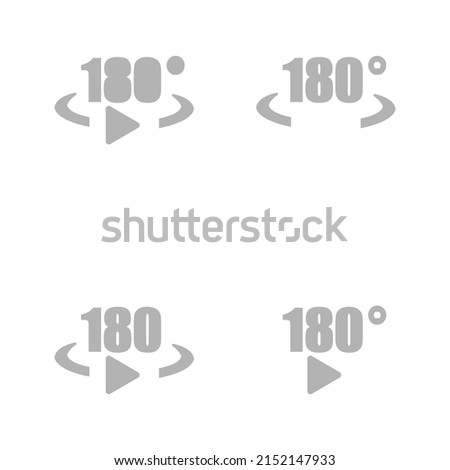180 degree reversal icon, vector illustration