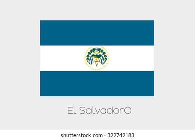 A 180 Degree Rotated Flag of  El Salvador