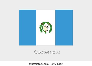A 180 Degree Rotated Flag of  Guatemala