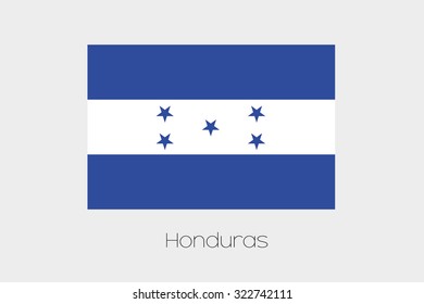 A 180 Degree Rotated Flag of  Honduras