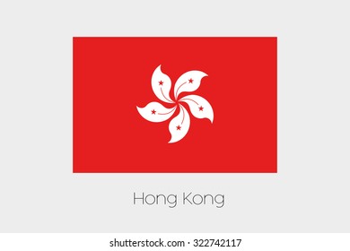 A 180 Degree Rotated Flag of  Hong Kong