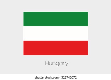 A 180 Degree Rotated Flag of  Hungary