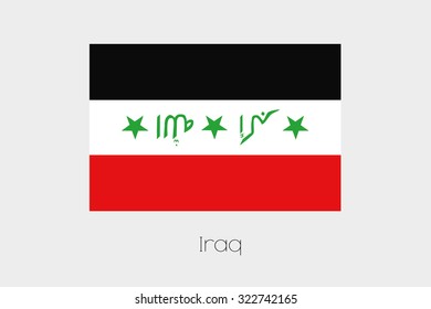 A 180 Degree Rotated Flag of  Iraq