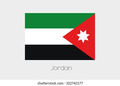 A 180 Degree Rotated Flag of  Jordan