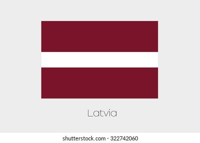 A 180 Degree Rotated Flag of  Latvia