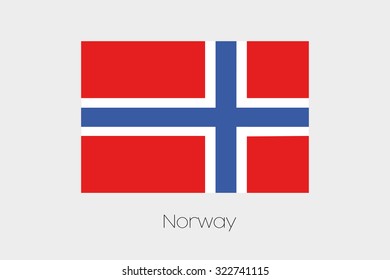 A 180 Degree Rotated Flag of  Norway