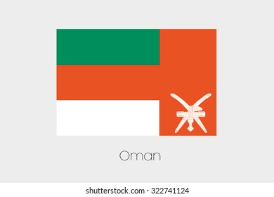 A 180 Degree Rotated Flag of  Oman
