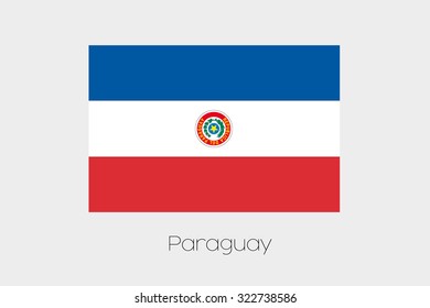 A 180 Degree Rotated Flag of  Paraguay